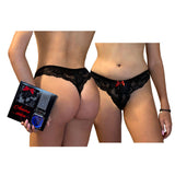 Lingerie box mecedora "AMORE DOLCE" rosa blu perizoma nero