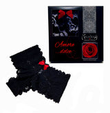 amore dolce lingerie box mecedora perizoma in pizzo nero regalo romantico