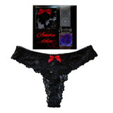 Lingerie box mecedora "AMORE DOLCE" rosa blu perizoma nero