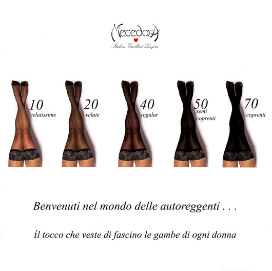 autoreggenti con balza in pizzo mecedora lingerie