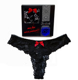 lingerie box mecedora "ME FAI USCì PAZZO" rosa blu perizoma nero
