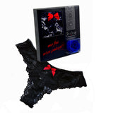 lingerie box mecedora "ME FAI USCì PAZZO" rosa blu perizoma nero