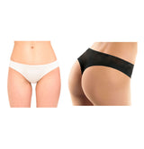 slip brasliano cotone nero mecedora lingerie