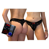 lingerie box mecedora "ME FAI USCì PAZZO" rosa blu perizoma nero