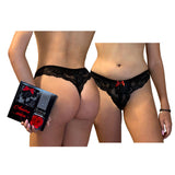 lingerie box mecedora "AMORE DOLCE" rosa rossa perizoma nero