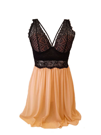 mecedora-lingerie-babydoll-cipria-tulle-sexy