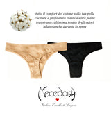 multipack 10 perizomi cotton flower