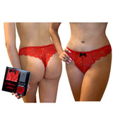 lingerie box mecedora "Amore Dolce" rosa rossa perizoma rosso