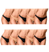 multipack 10 perizomi cotton flower