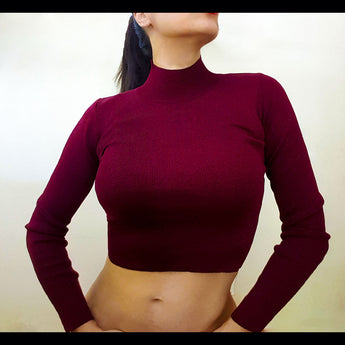 TOP DI MAGLINA DARK RED LUREX MECEDORA LINGERIE