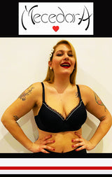 REGGISENO PUSH UP COPPE DIFFERENZIATE MECEDORA LINGERIE FILO DI PERLE