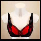 SUPER PUSH UP BRA MECEDORA LINGERIE RED LOLITA